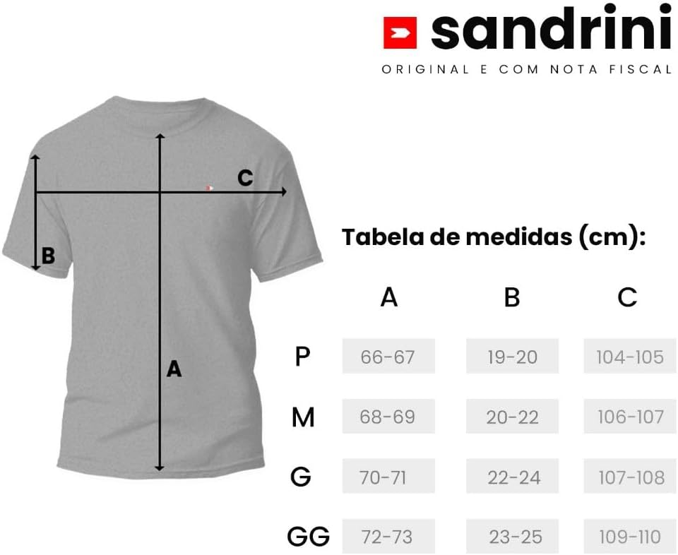 Kit 4 Camisas Dry-fit Sandrini Masculina Academia Treino Uv