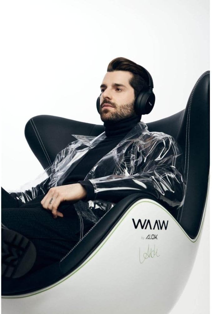 WAAW by ALOK Fone de Ouvido Headphone SENSE 200HB Bluetooth, Até 25h de Autonomia, Microfone, Conexão Multipontos