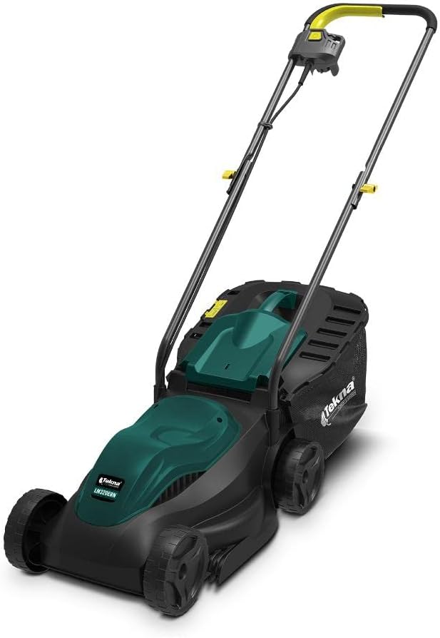 Tekna Cortador de Grama Elétrico LM320EBN1 1000W 127V – 3 Alturas de Corte, Lâmina 32cm e Recolhedor 30L – Trava de Segurança e Design Ergonômico
