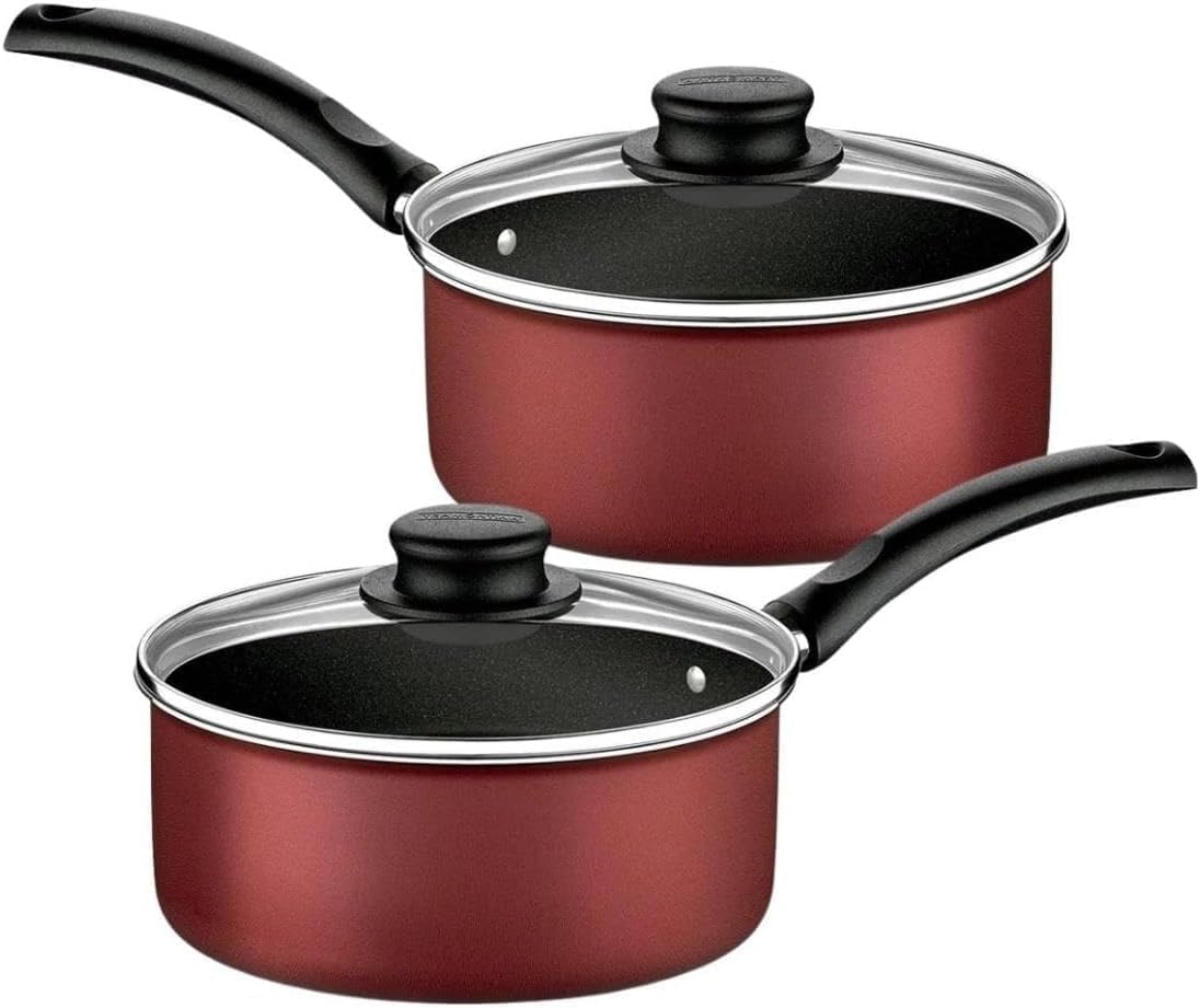 Jogo de Panelas Tramontina Turim em Alumínio com Revestimento Interno e Externo em Antiaderente Starflon Max Vermelho 11 Peças