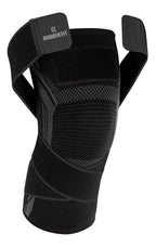 Joelheira de Compressão Armor Strap Elástica Ortopédica Profissional Premium Rubber Fit (Preto, M)