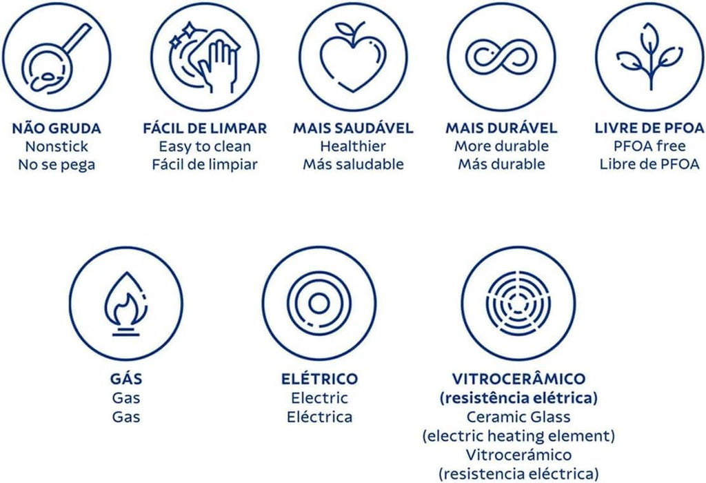 Jogo de Panelas Tramontina Turim em Alumínio com Revestimento Interno e Externo em Antiaderente Starflon Max Vermelho 11 Peças