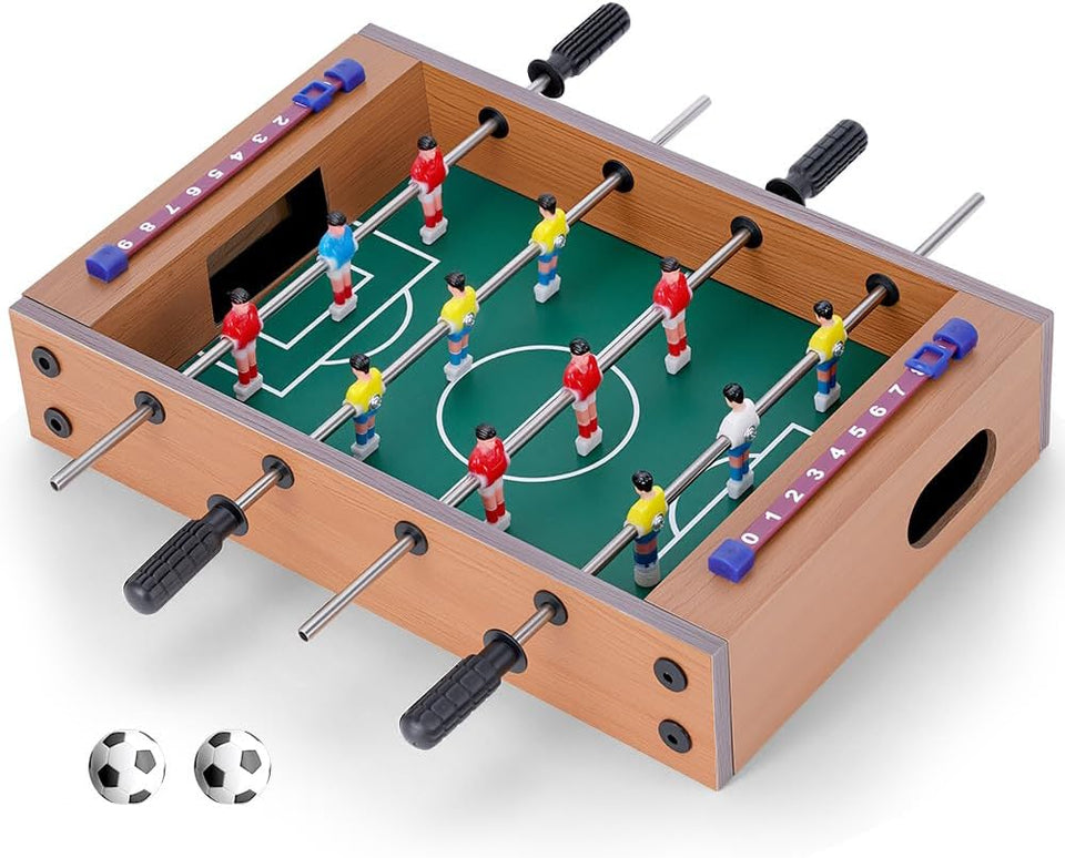 Pebolim, Mesa de Pebolim, Toto, Pebolim Jogo de Futebol de Mesa Portátil Completo 8 Jogadores, 35x23x7cm, com 2 Bolas de Futebol, Jogos de Para Lazer