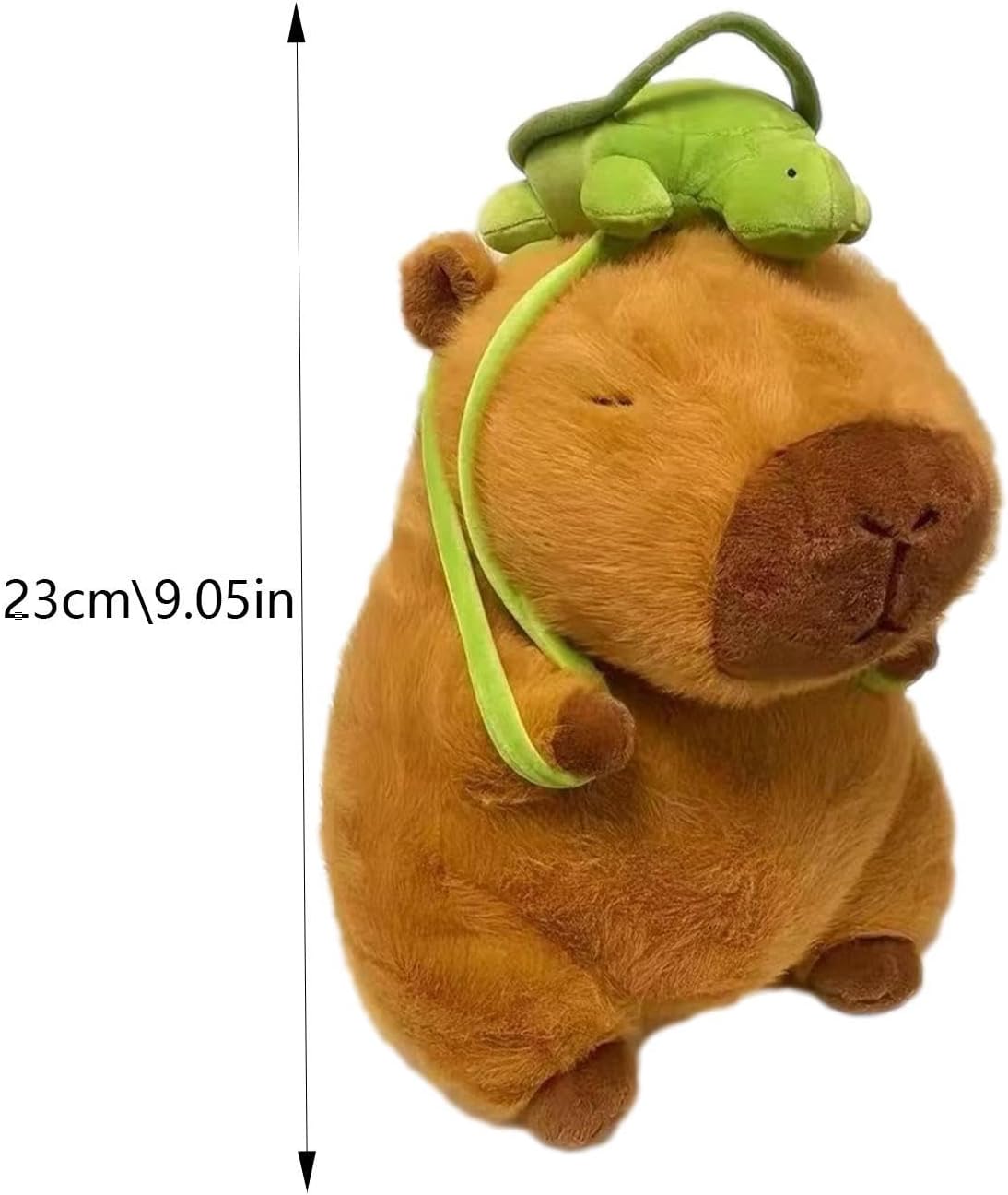 Brinquedo de Pelúcia Capivara de Desenho Animado, Mini Boneca com Mochila de Tartaruga, Boneca de 23 cm, Travesseiro de Pelúcia para Crianças