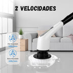 Esfregão Elétrico Profissional 9 em 1 Recarregável Mop 360º Sem Fio Potente Portátil Limpeza Pesada Banheiro Cozinha Piso Azulejo Janela Escova Multiuso Compacto Giratório Casa Premium Ajustavel