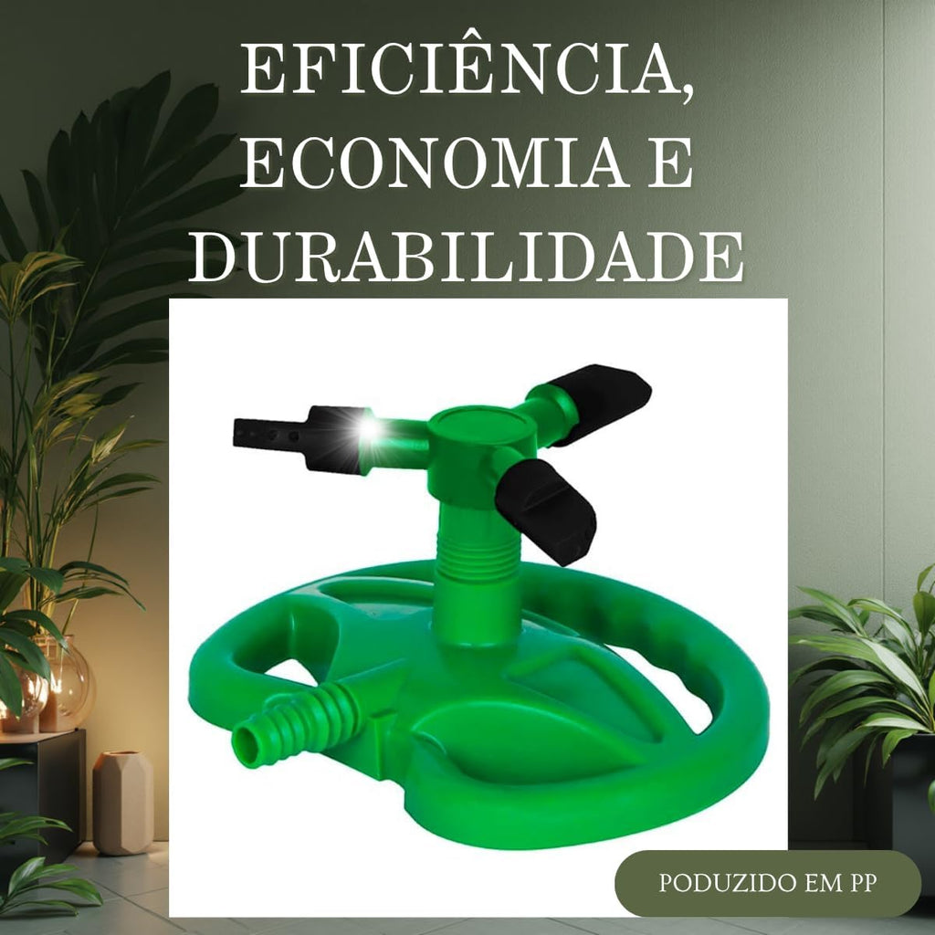 Irrigador Jardim Grama Gira 360 Graus Alto Alcance 12 Jatos