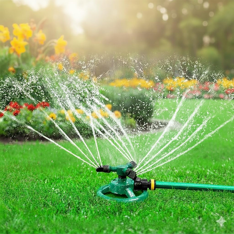 Irrigador Jardim Grama Gira 360 Graus Alto Alcance 12 Jatos