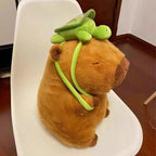 Brinquedo de Pelúcia Capivara de Desenho Animado, Mini Boneca com Mochila de Tartaruga, Boneca de 23 cm, Travesseiro de Pelúcia para Crianças