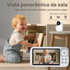 Babá Eletrônica com Monitor 5" HD, Baba Eletrônica sem Wi-Fi, Câmera com Visão Noturna e Áudio Bidirecional, Monitoramento com Zoom Digital, Ideal para Baby Monitor e Cuidados Infantis