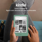 Kindle 16 GB (Geração mais recente) - Leve e compacto, com tela antirreflexo, trocas de página mais rápidas, luz frontal ajustável e bateria de longa duração - Cor Preta